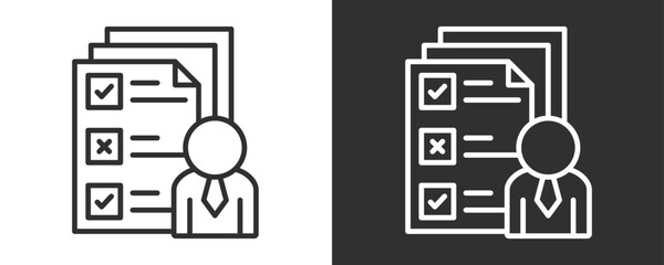 Assessment Icon Set Vector Collection Isolated In Black And White