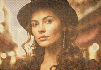 Golden Bad Print Photo Effect