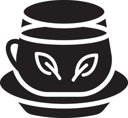 cup of tea vector illustration glyph icon