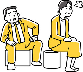 怒る奥さんに困る旦那