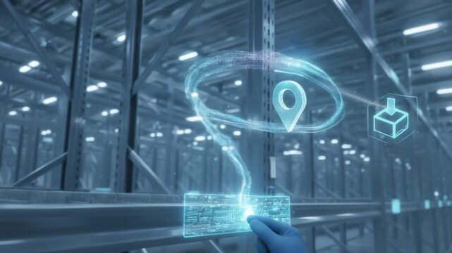 Cold chain logistics technology enhances warehouse operations with digital tracking and efficient inventory management for precise location - Powered by Adobe