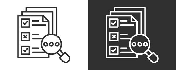 Evaluation Icon Set Vector Collection Isolated In Black And White