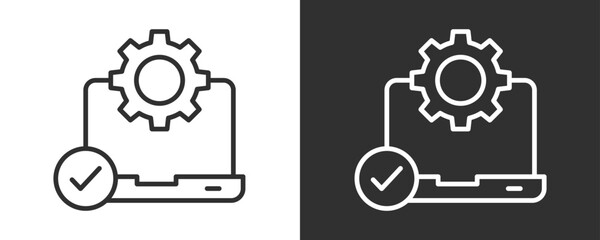 Automation Icon Set Vector Collection Isolated In Black And White
