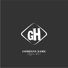 vector GH illustration of a logo for a company background abstract