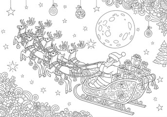 Christmas carol season greeting coloring page