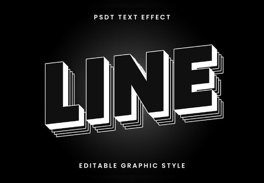 3D Outline Layered Text Effect