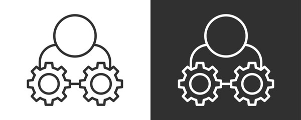 Internship Icon Set Vector Collection Isolated In Black And White