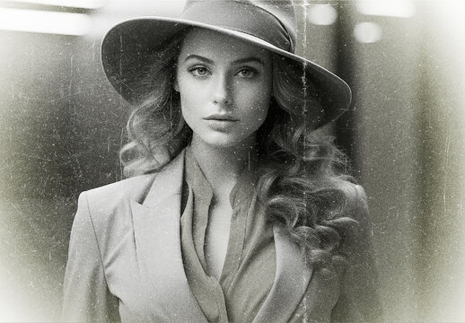 Black And White Vintage Retro Film Grain Photo Effect