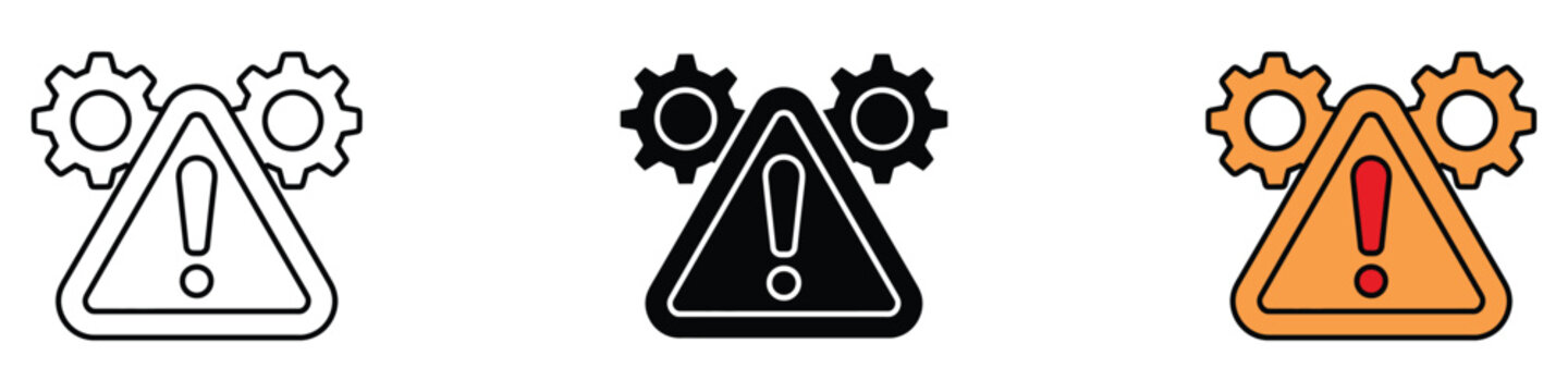 Risk Management icon vector. system errors, maintenance, alerts, configuration issues symbol. vector illustration.