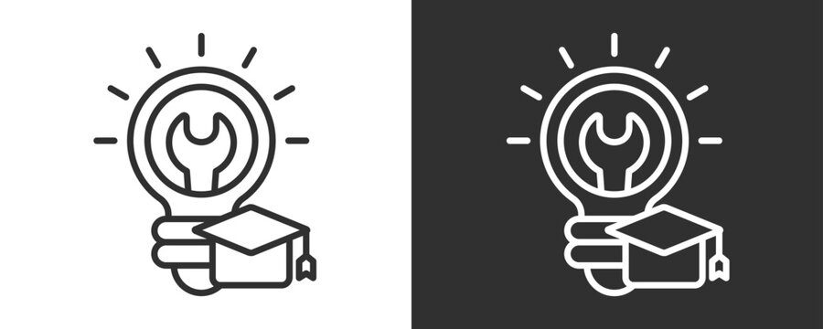 Skill Icon Set Vector Collection Isolated In Black And White