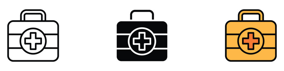 Medical kit icon vector. healthcare, emergency, and medical assistance symbol. vector illustration.