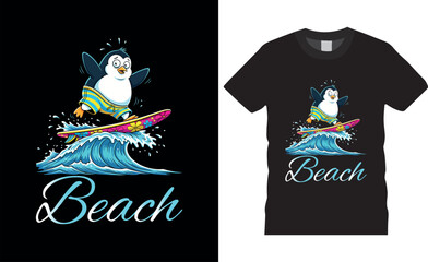 Beach Summer Typography vector t shirt design.