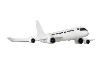 3d passenger airplane icon. air travel concept. Minimal cartoon plane jet airliner for travel app banner and airline website hero. isolated on white background. 3d render.