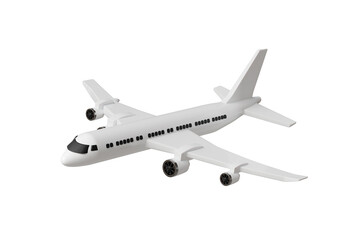 3d passenger airplane icon. air travel concept. Minimal cartoon plane jet airliner for travel app banner and airline website hero. isolated on white background. 3d render.