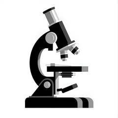 microscope isolated on white
