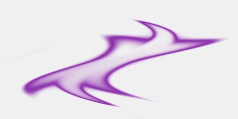 Beautiful fire flames, purple smoke on white background