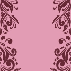 Damask Nature Pattern Background Illustration For Cover, Banner, Notes. Aesthetic Background. Damask Pattern Background. Seamless background.