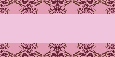 Damask Nature Pattern Background Illustration For Cover, Banner, Notes. Aesthetic Background. Damask Pattern Background. Seamless background.