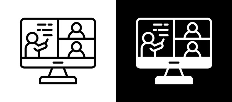 Virtual Classroom whiteblack icon