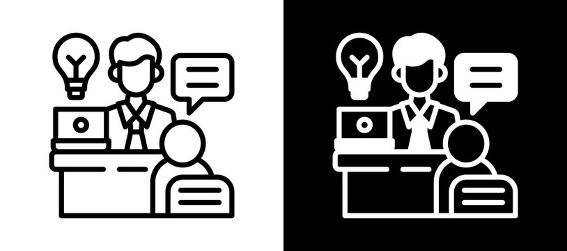 Tutoring Services whiteblack icon