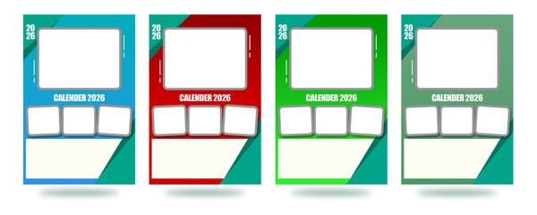 Colorful Modern Calendar 2026 Templates for Print and Digital Design