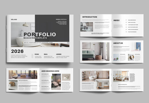 Landscape Minimal Portfolio Layout Template