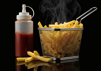 Frites Chaudes avec Sauces