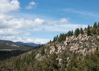 Quartz Monzonite Rock Formations or Butte Pluton in the Boulder Mountains near Butte, Montana