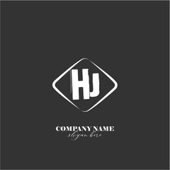 vector HJ illustration of a logo for a company background abstract