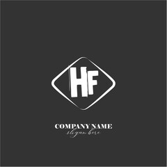 vector HF illustration of a logo for a company background abstract