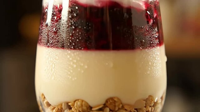 Delicious Raspberry Parfait - A Sweet Treat in a Glass.