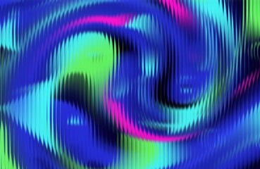 High-Contrast Digital Swirl of Neon Green, Bright Pink, and Intense Royal Blue Liquid Ripples.