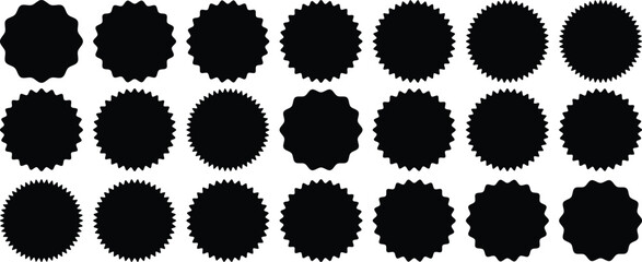 Colorful fabric swatches with zig-zag edges abstract background