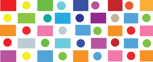 Colorful fabric swatches with zig-zag edges abstract background