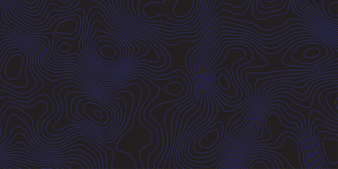 Abstract dark topographic pattern with flowing contour lines, organic curves, and subtle blue lighting. Modern, minimal, and atmospheric background ideal for technology, mapping, or design projects.