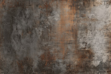 Obraz premium Dark urban grunge background — rough plaster and weathered metal alloy texture with rust and scratches, high-detail abstract surface