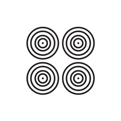 Archery Target line art precision sport illustration