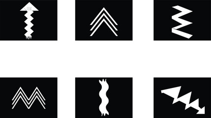 lightning bolt icon set