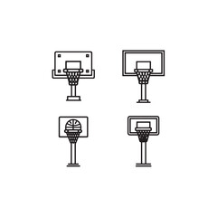 Backboard line art minimalistic style artwork collection
