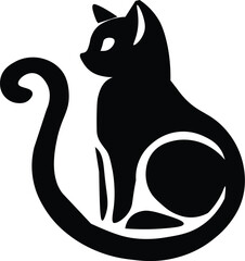 A cat logo vector editable icon is a sleek and versatile design featuring a stylized cat illustration, perfect for branding, websites, or merchandise. Created as a vector, this icon is fully scalable