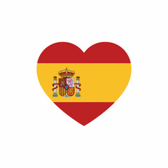 Obraz premium Spain Heart Flag Symbol