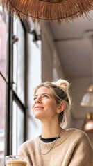 portrait of a woman in the cafe