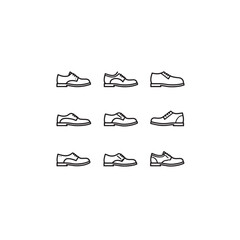 Fototapeta premium Business Shoes line art stylish formal footwear design
