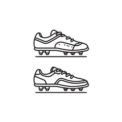 Cleats line art made to inspire powerful movement