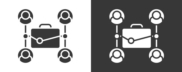 Employee Icon Set Vector Collection Isolated In Black And White