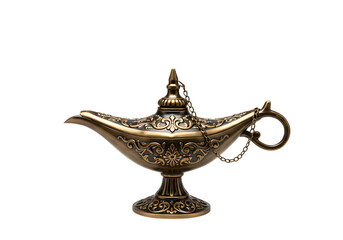 Stunning genie lamp with intricate details for magical concepts