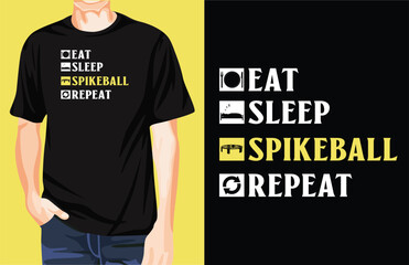 Eat Sleep spikeball Repeat t-shirt design