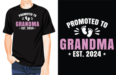 Promoted to grandma 2024 t-shirt design