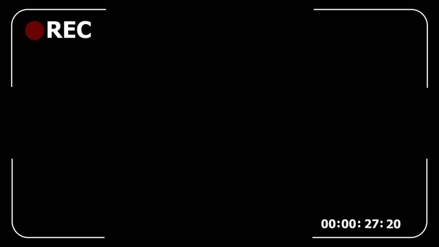 Camera recording interface with red rec indicator and timecode image
