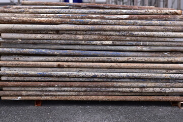 Scaffolding Clamps in used Close up, eliable iron scaffolding